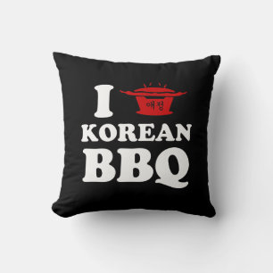 Ich liebe Korean BBQ (고기구이) Kissen