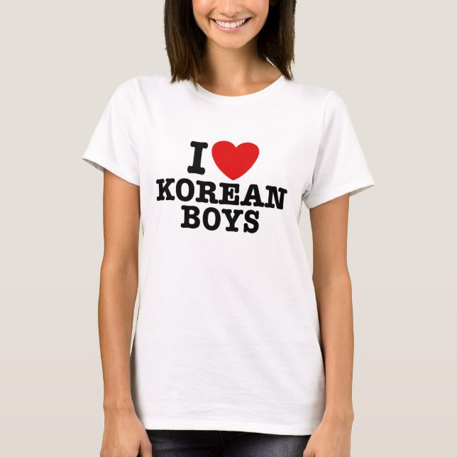 Ich Liebe koreanische Jungs T-Shirt (Vorderseite)
