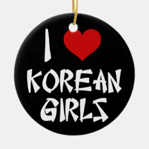 Ich Liebe koreanische Mädchen Keramik Ornament