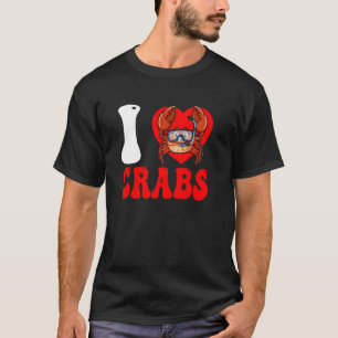 Ich liebe Krabben Angelspezialist Krabbenfischer K T-Shirt
