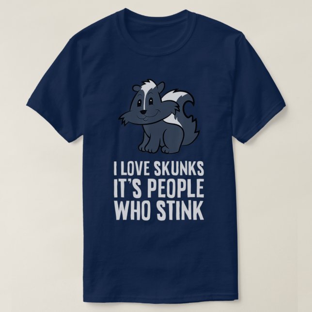 Ich Liebe kratze seine Leute, die stinken T-Shirt (Design vorne)