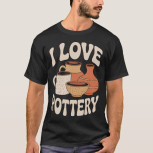 Ich liebe kreative Tongefäße Kunst T-Shirt