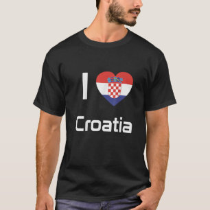 Ich liebe Kroatien KROATIEN Flagge Vintage T-Shirt