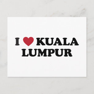 Ich liebe Kuala Lumpur Malaysia Postkarte
