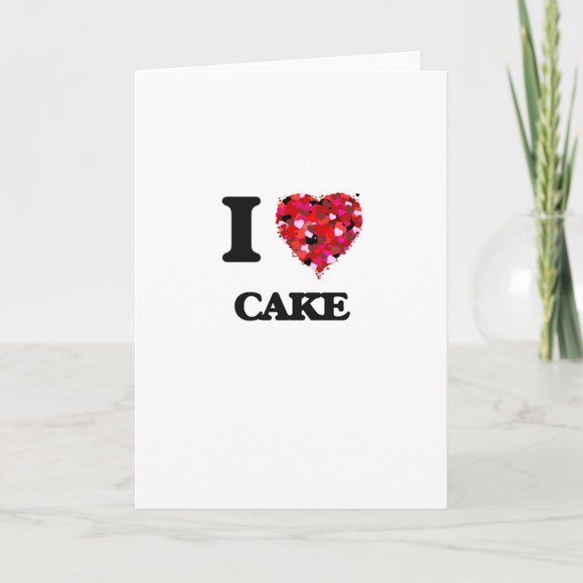 Ich liebe Kuchen Karte (Vorderseite)