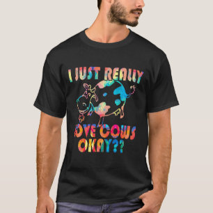 Ich liebe Kühe Bauernhof Landwirt  Malerei T-Shirt