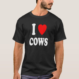 Ich Liebe Kühe Farm Lieblingstier Ranch Rindvieh T-Shirt