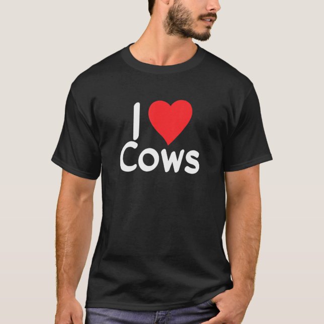 Ich liebe Kühe Milchbauer T-Shirt (Vorderseite)