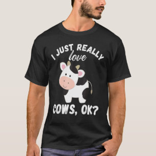 Ich Liebe Kühe Ok Kuh Lover Niedlichen Bauer T-Shirt