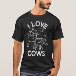 Ich liebe Kühe Plüschtiere Party Tier T-Shirt