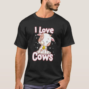 Ich liebe Kühe süße Kinder T-Shirt