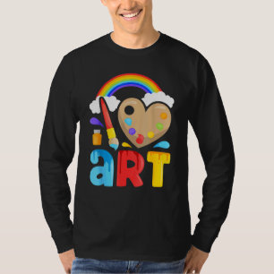 Ich liebe Künstlerin Maler Farbige Malerei Kinder T-Shirt