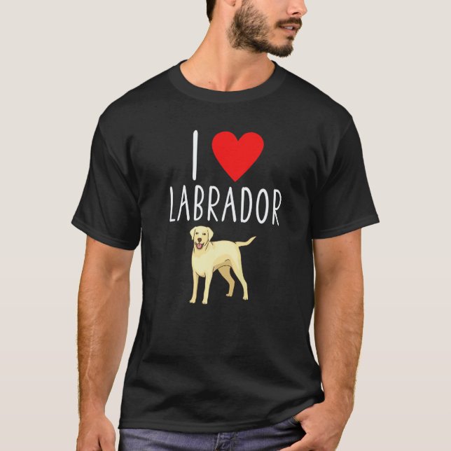 Ich liebe Labrador Lab Retriever Labrador T-Shirt (Vorderseite)