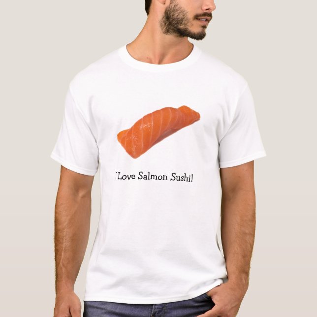 Ich Liebe Lachs Sushi! T-Shirt (Vorderseite)