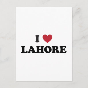 Ich liebe Lahore Pakistan Postkarte