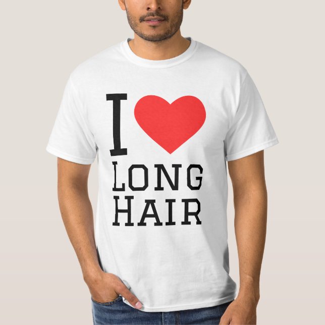Ich liebe lange Haare T-Shirt (Vorderseite)