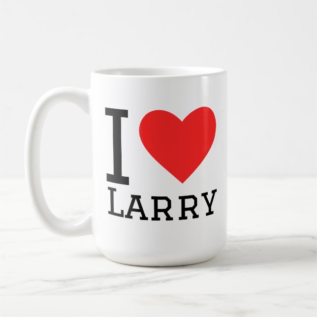 Ich liebe Larry Kaffeetasse (Links)