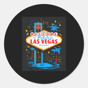 Ich liebe Las Vegas Nevada City Vegas Souvenir Las Runder Aufkleber