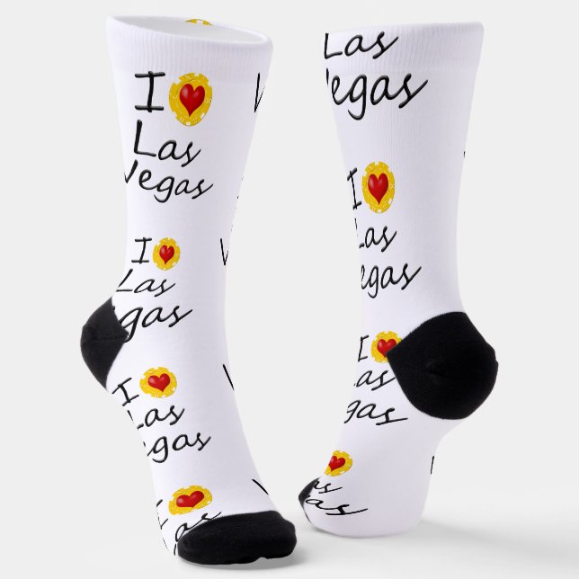 Ich liebe Las Vegas Socken (Gewinkelt)