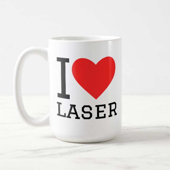 Ich liebe Laser Kaffeetasse (Links)