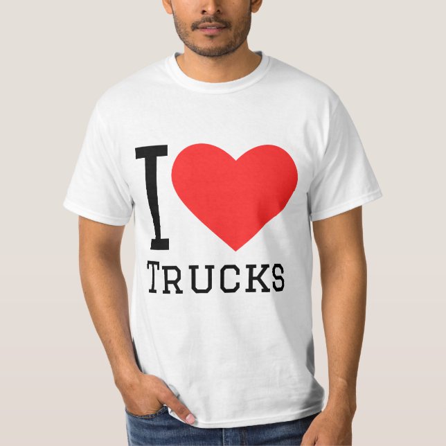 Ich liebe Lastwagen T-Shirt (Vorderseite)