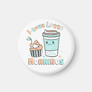 Ich Liebe Latte Mornings Magnet