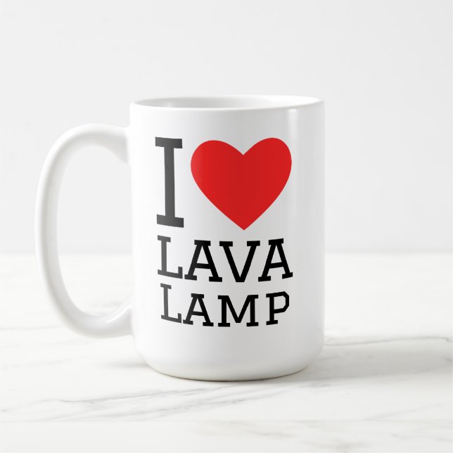 Ich liebe Lava-Lampe Kaffeetasse (Links)