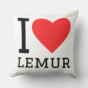 Ich liebe Lemur Kissen