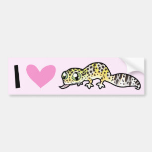 Ich liebe Leopardgeckos Autoaufkleber