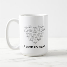 Ich liebe lesen kaffeetasse