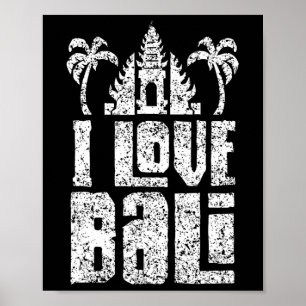 Ich liebe Li Indonesien Sommerwellen Urlaub Poster