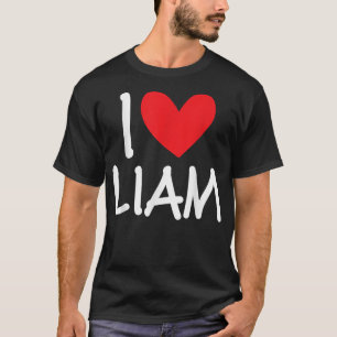 Ich liebe Liam Name Herz Personalisiert Männer Typ T-Shirt