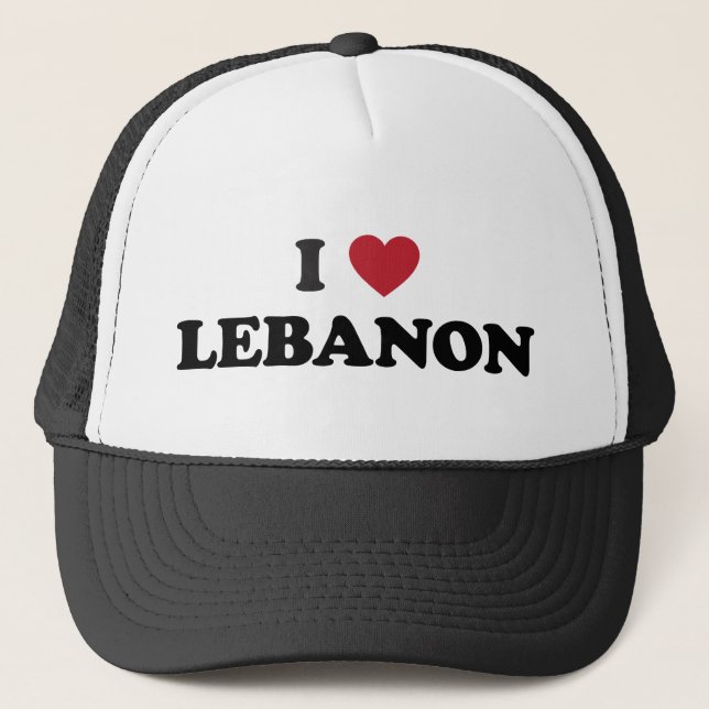 Ich liebe Libanon Truckerkappe (Vorderseite)