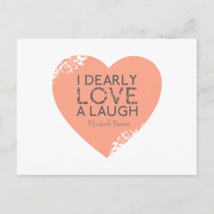 Ich liebe Liebe A Laugh - Jane Austen Zitat Postkarte