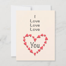Ich liebe liebe liebe dich Valentinskarte