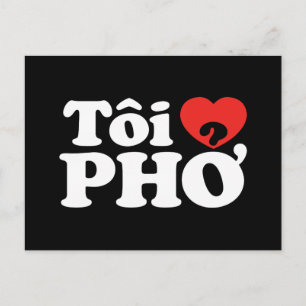 Ich liebe (Liebe) Pho (Tôi ❤ PHỞ) Vietnamesische S Postkarte