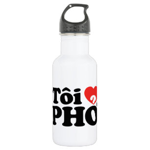 Ich liebe (Liebe) Pho (Tôi ❤ PHỞ) Vietnamesische S Trinkflasche