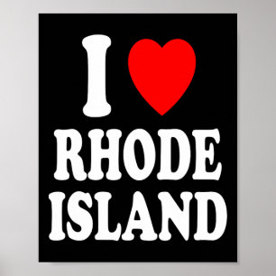 Ich liebe (liebe) Rhode Island Reise Tourismus Url Poster