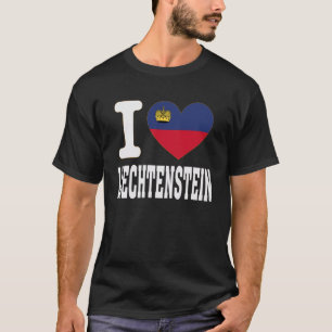 Ich liebe Liechtenstein Herz Souvenir Liebhaber St T-Shirt