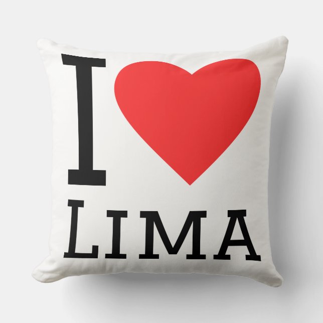 Ich liebe Lima Kissen (Vorderseite)