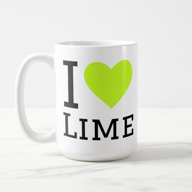Ich liebe Limette Kaffeetasse (Links)