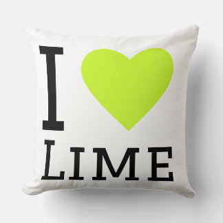 Ich liebe Limette Kissen