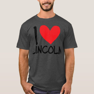 Ich liebe Lincoln Name Personalisiert Männer Typ K T-Shirt