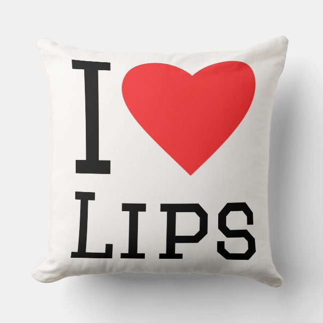 Ich liebe Lippen Kissen (Vorderseite)