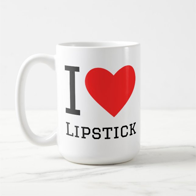 Ich liebe Lippenstift  Kaffeetasse (Links)