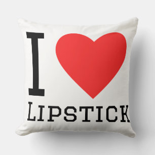 Ich liebe Lippenstift Kissen