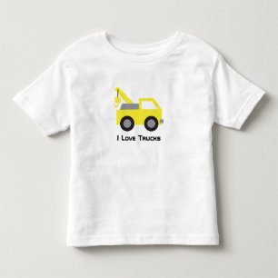 Ich Liebe LKWs, Niedlich Gelbwagen für Kinder Kleinkind T-shirt