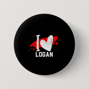 Ich liebe Logan Ich Herz Logan Button