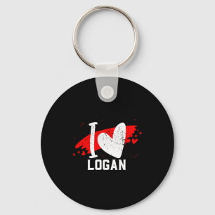 Ich liebe Logan Ich Herz Logan Schlüsselanhänger