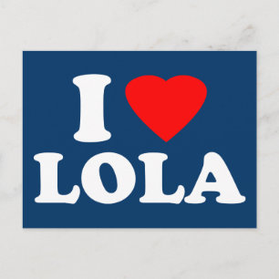 Ich liebe Lola Postkarte